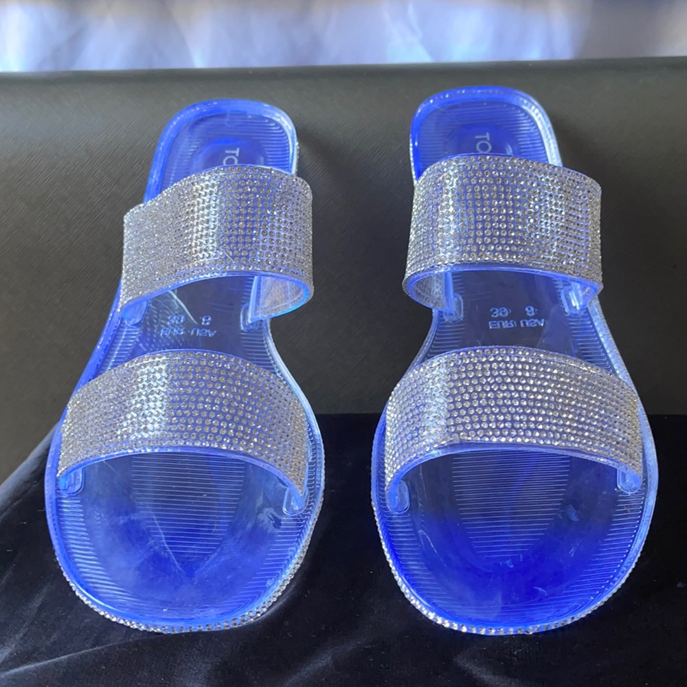 Clear Double Rhinestone Flats